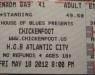 Cliff's Atlantic City House Of Blues May 18th Chickenfoot Ticket!